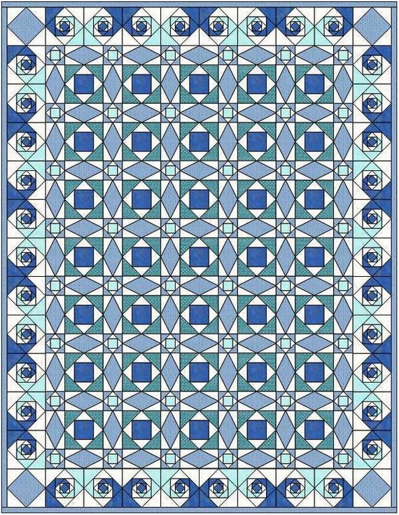 Crafts STAR AT SEA Quilt Block Sewing Pattern & Clear Plastic Template