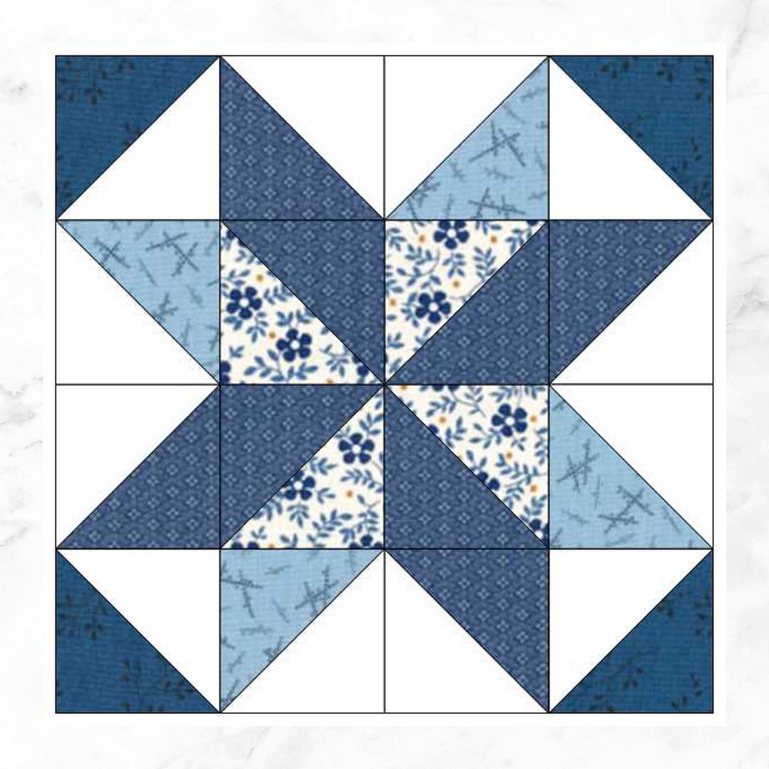 Star Quilt Block Pattern | FPP Foundation Paper Piecing PDF | 7 Sizes ...