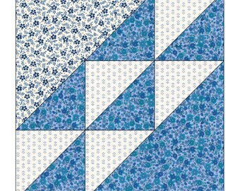 Quilt block pattern PDF - English Paper piecing (EPP), Foundation Paper Piecing (FPP) and Traditional piecing - 6” Block - digital