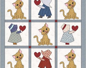 Sunbonnet Sue Quilt Pattern PDF | Overall Sam Appliqué Quilt Pattern | Baby Quilt | Nursery Quilt | Instant Download