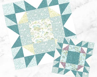 Star Quilt Block Foundation Paper Pieced Pattern: 5 Sizes (PDF Download) FPP