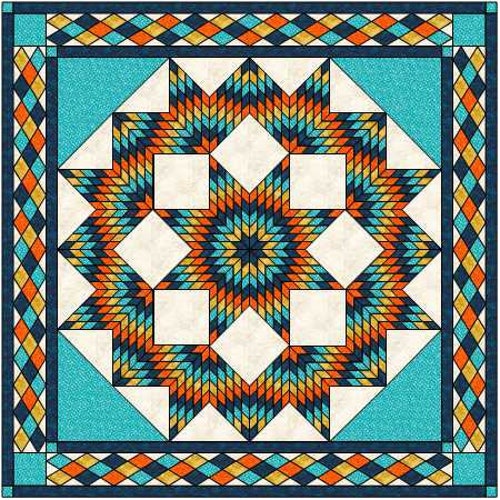 Pdf Carpenter Star Quilt Pattern Queen Size Perfect for Etsy