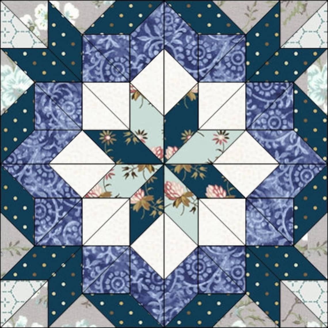 English Paper Piecing EPP Quilt Pattern/digital PDF/ - Etsy