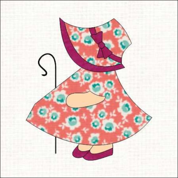 Digital PDF Quilt Pattern/sunbonnet Sue and Overall Sam/twin - Etsy