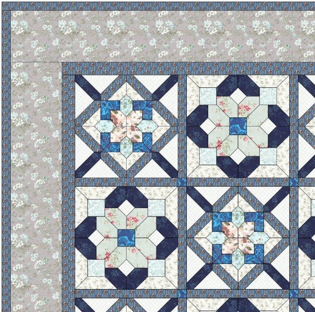 English Paper Piecing EPP Quilt Pattern/digital Pdf/ruby Lane/printable ...