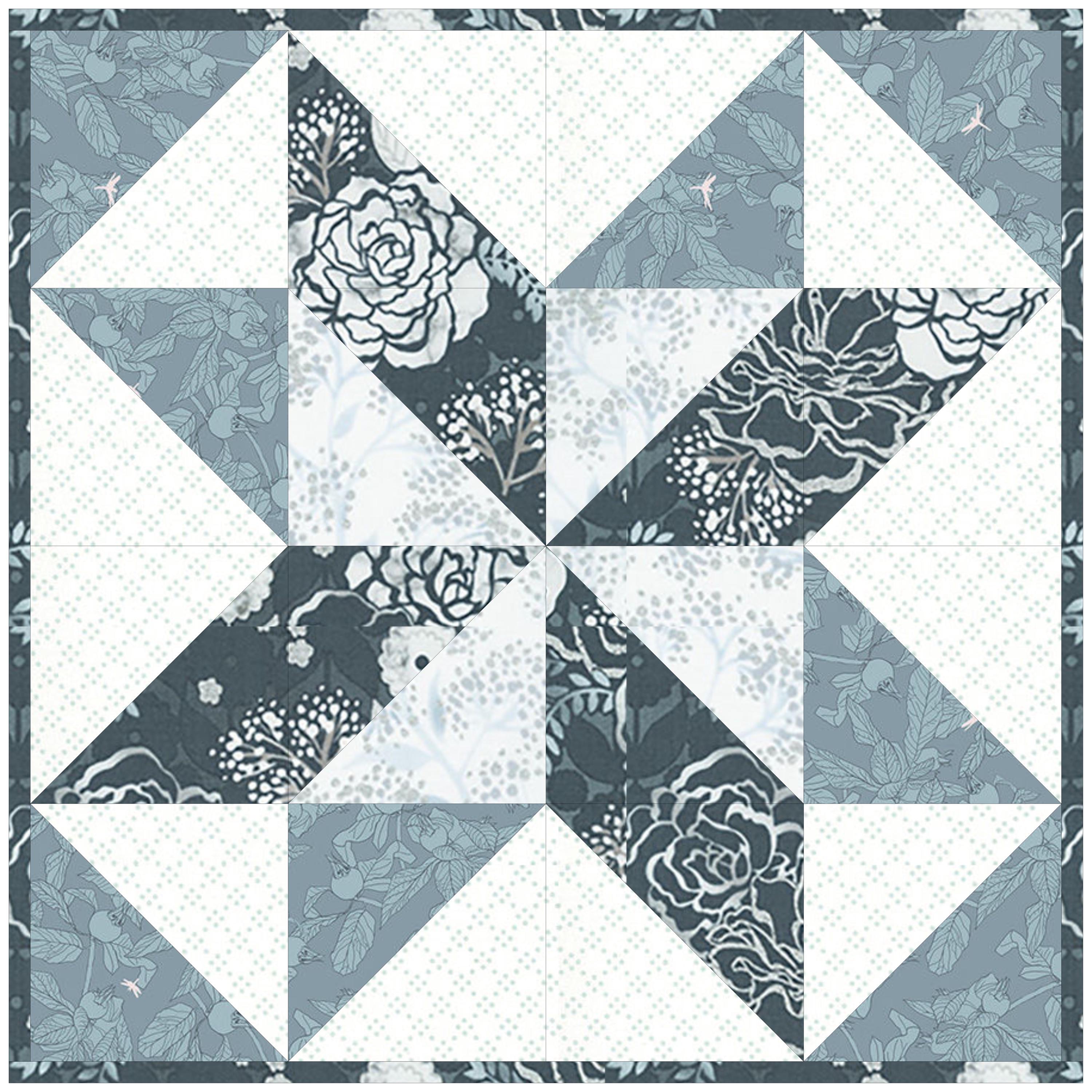 Star Quilt Block Pattern | FPP Foundation Paper Piecing PDF | 7 Sizes ...