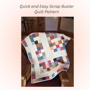 Scrappy Commons Quilt Anleitung: Einfaches Scrap Buster Design (PDF Download)