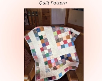 Scrappy Commons Quilt Pattern: Easy Scrap Buster Design (PDF Download)