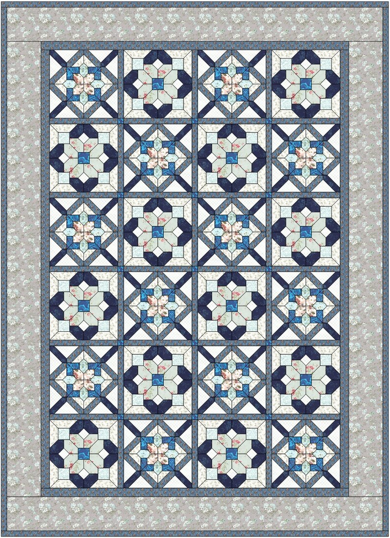 English Paper Piecing EPP Quilt Pattern/digital Pdf/ruby - Etsy