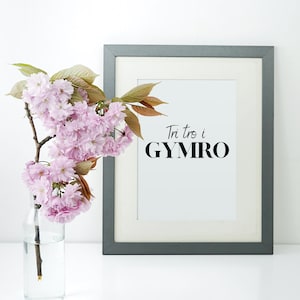 Tri Tro i Gymro//Prints Cymru - Print Cymraeg - Welsh Print - Home Print - Muurprint - Digitale print