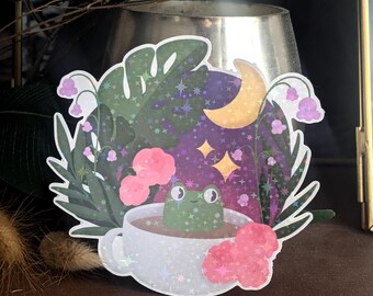 Vinylsticker Tea Frog