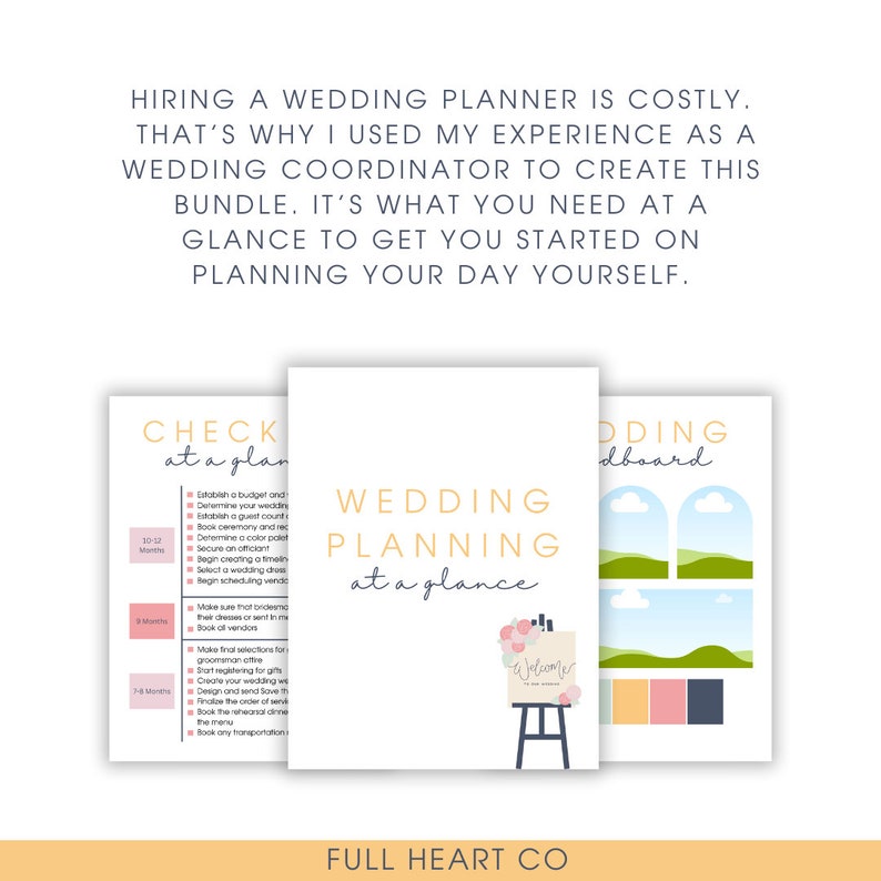 Wedding planning templates