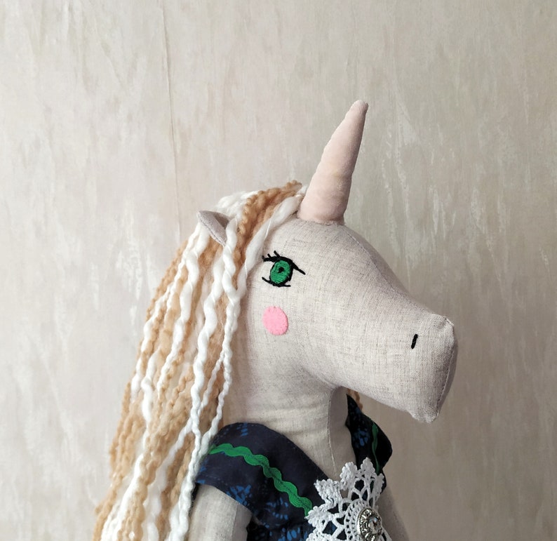 Handmade boho unicorn doll birthday gift for girl