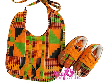 African Baby Bibs. African Baby Shoes. African Baby Clothes. African Baby. African baby gift set. Unisex African Apparel. Kente Bibs.