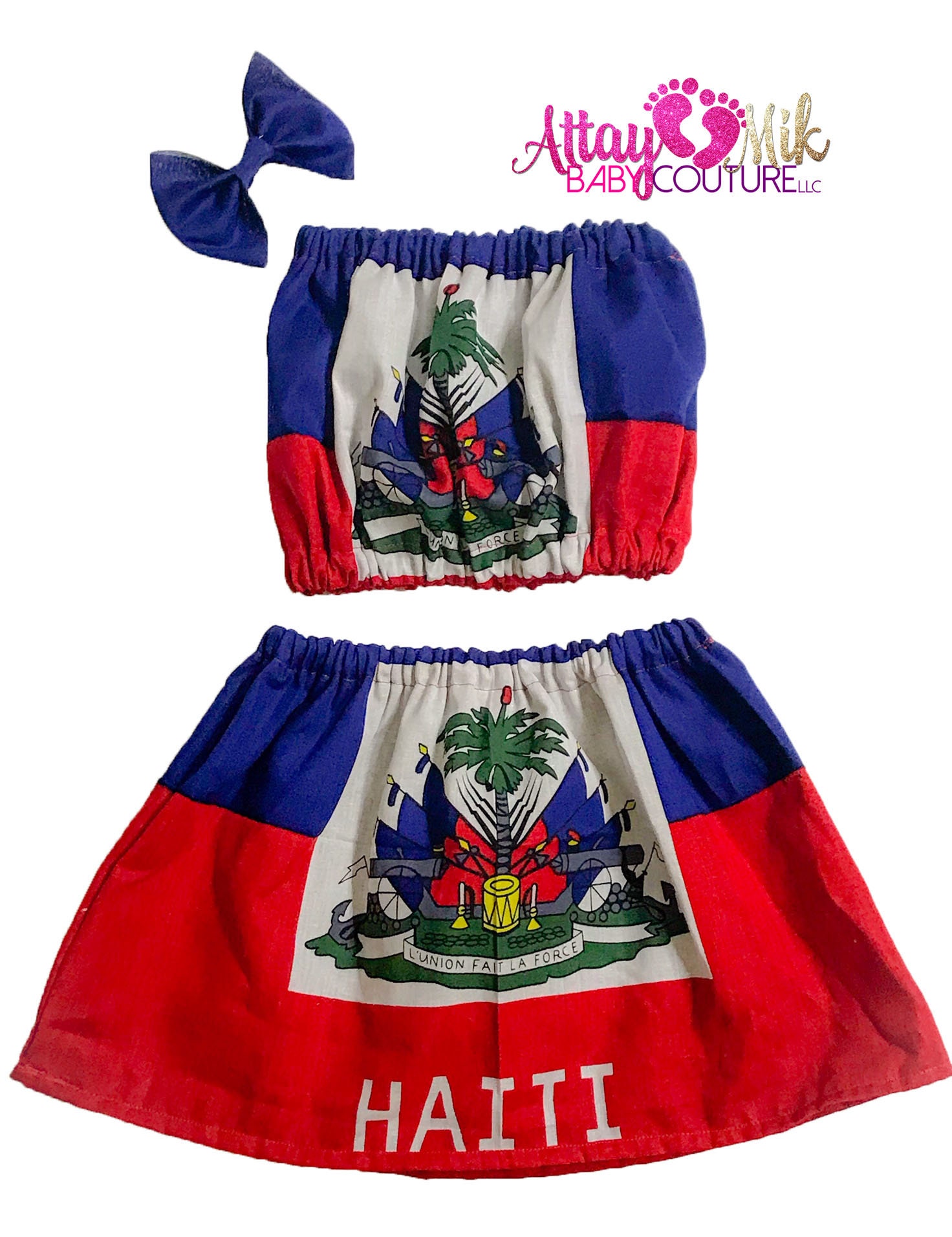 Haiti clothing for babies. Haiti clothing. Haitian flag. Haitian outfit. Haitian Skirt. Haitian Clothes. Other countries available