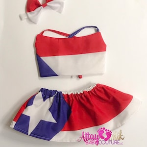 Puerto Rico Clothing. Baby Puerto Rican skirt . Puerto Rico flag skirt.  flag skirt. Puerto Rico clothing. Puerto Rican carnival clothes