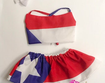 Puerto Rico Clothing. Baby Puerto Rican skirt . Puerto Rico flag skirt.  flag skirt. Puerto Rico clothing. Puerto Rican carnival clothes
