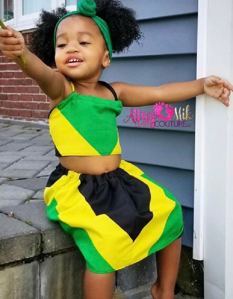Jamaica Clothing. Baby ethnic Jamaican skirtbig hairbaby Etsy