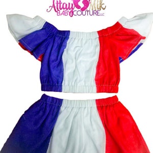 Ready to Ship. France Clothing. Baby ethnic France flag. France flag. flag Dress. France Dress. France shirt.France dress for babies