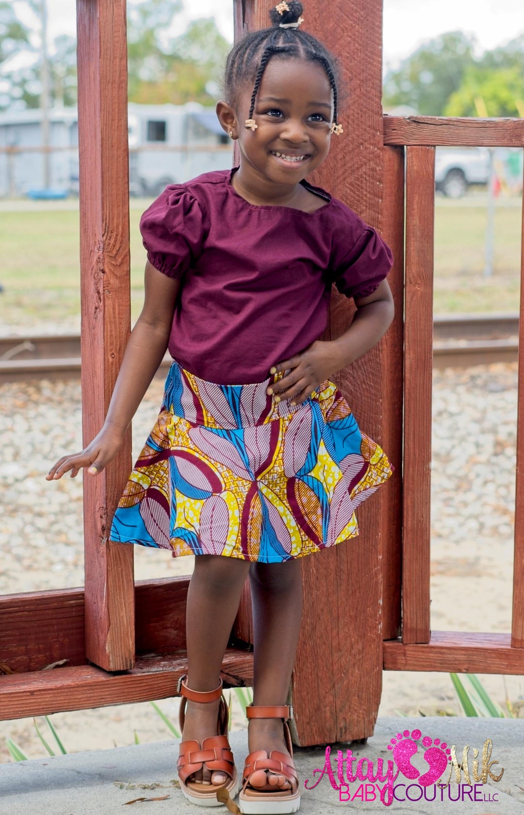 African Girls Outfit African Print Skirt And Top Set Ankara Girls 