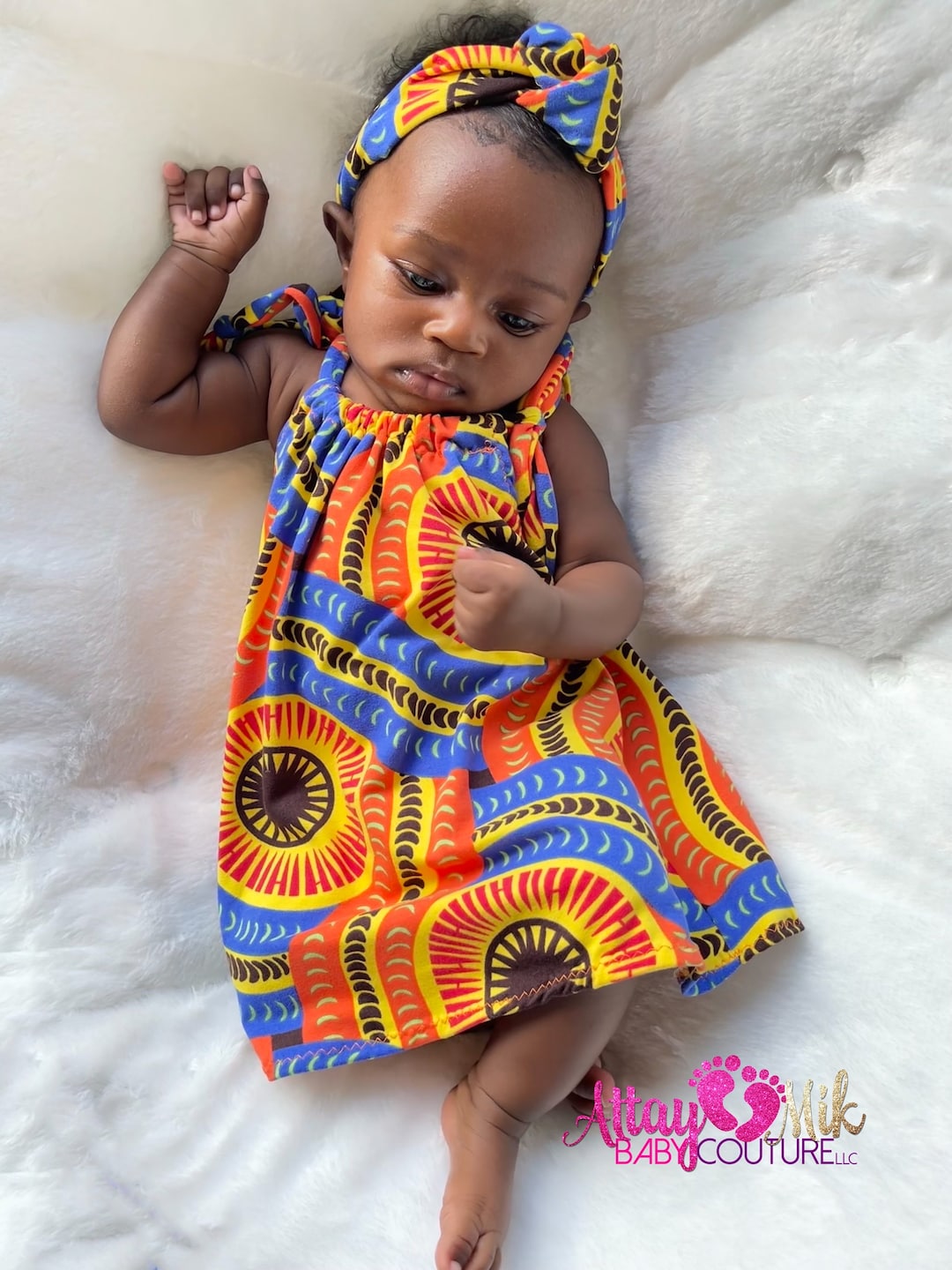 Baby African Clothing .african Dress. Baby Ankara Turban. African