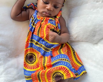 Vêtements africains pour Robe Turban d'ankara