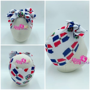 Dominikanische Republik Kleidung. Haarband Dominikanische Republik Flagge. DR-Flagge. DR DR Shirt. Dominikanische Republik Stirnband für Babies