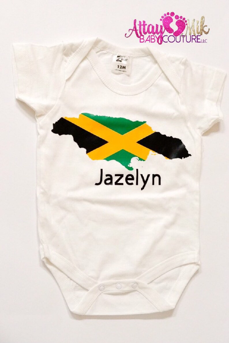 Jamaica Clothing. Baby ethnic Jamaican shirt. Jamaica flag Etsy