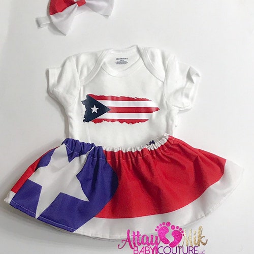 Puerto Rico Clothing. Baby Puerto Rican Skirt . Puerto Rico Etsy