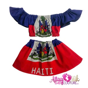 Haiti clothing for babies. Haiti clothing. Haitian flag. Haitian outfit. Haitian Skirt. Haitian Clothes. Haiti flag cultural outfit