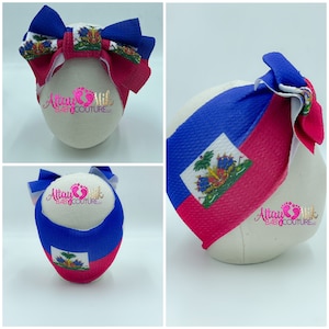 Haiti clothing for babies. Haiti clothing. Haitian flag. Haitian outfit. Haitian headband. Haitian Clothes. Haiti flag cultural outfit