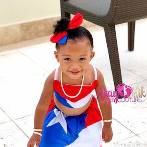 Ready to Ship. Rico Clothing. Baby Puerto Rican skirt . Puerto Rico flag skirt.  flag skirt. Puerto Rico clothing. Puerto Rican