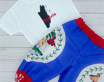 Belize Clothing. Baby belize pants . Belize flag pants.  flag skirt. Belize clothing. Belize carnival clothes