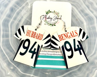 Cincinnati BENGAL Jersey Earrings