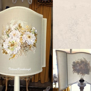 Unique Lampshade ribbon embroidered, silk ribbon flower decore ribbon work hand embroidered lampshade ribbon shabby chic  flowers