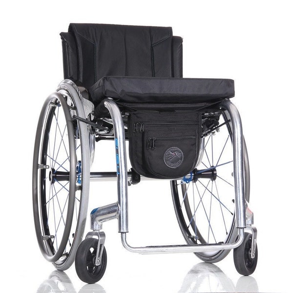 Sac suspendu en H pour fauteuil roulant, sacoche sous la selle sécurisée, accessoire pour personnes handicapées, voyage, mobilité quotidienne, dessous, solution pour handicapés amovible, noir