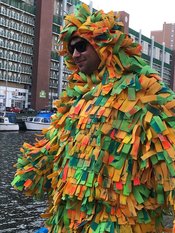 Manifestatie etnisch niet Carnaval Monster Costume Overall Hood Moving Suit Florescent - Etsy Norway