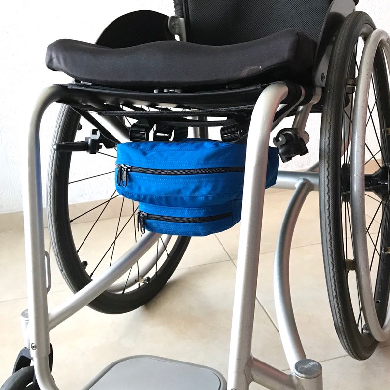 Wheelchair bag safe Under Seat Pouch british flag handicap accessory polyester anti thief travel mobility disability everyday use easy acces