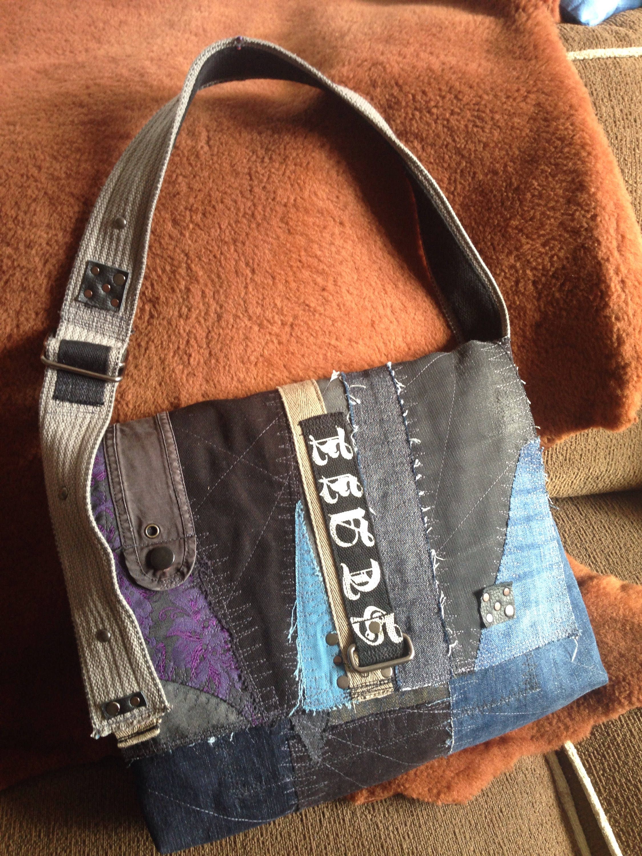 バッグ Denim Messenger Bag Amazon.com: Denim Messenger Bag, Large Casual Style