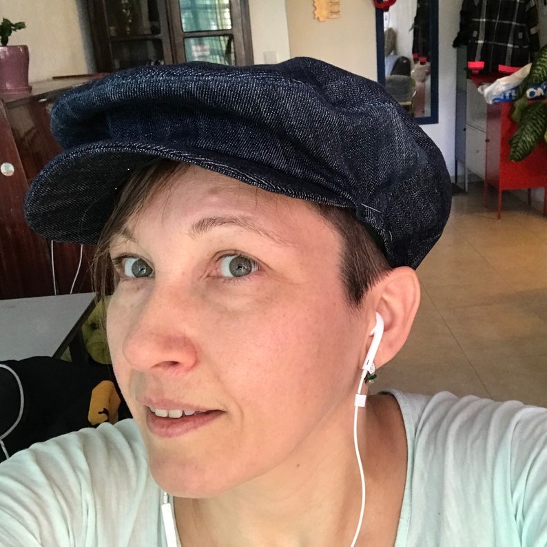 Newsboy Denim Cap Flat Cap Upcycled Recycled Jeans Men Women Etsy