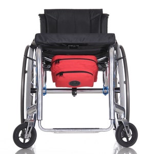 Wheelchair M red medium bag Under Seat safe Pouch handicap accessory anti thief travel mobility disability urinal medical catheter bag easy