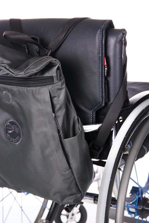 Rollstuhl grau Rucksack angepasst sichere Tasche zwei-in-einem behinderten  Accessoire einfacher Zugang Handicap einfache Mobilität Alltagsreisen -  .de