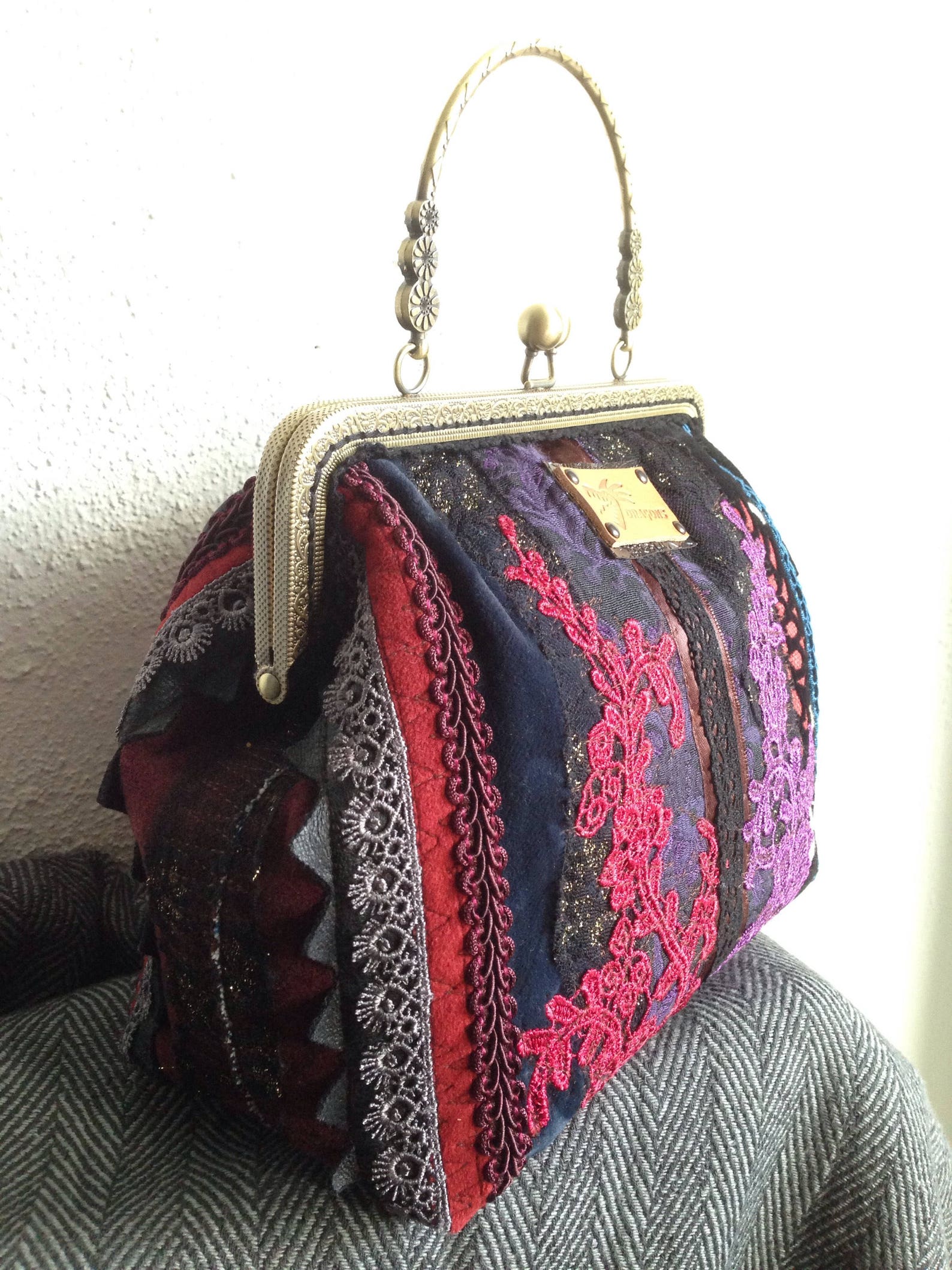 Boho Patchwork Handtasche Hexe Handtasche Vintage Verschluss | Etsy