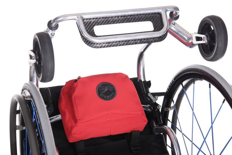 Wheelchair M Red Medium Bag Under Seat Safe Pouch Handicap Accessory
