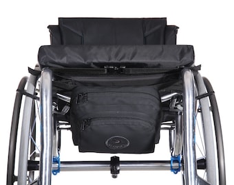 Fauteuil roulant M noir sac moyen sous le siège pochette coffre-fort accessoire handicap anti voleur voyage mobilité handicap urinoir cathéter médical facile