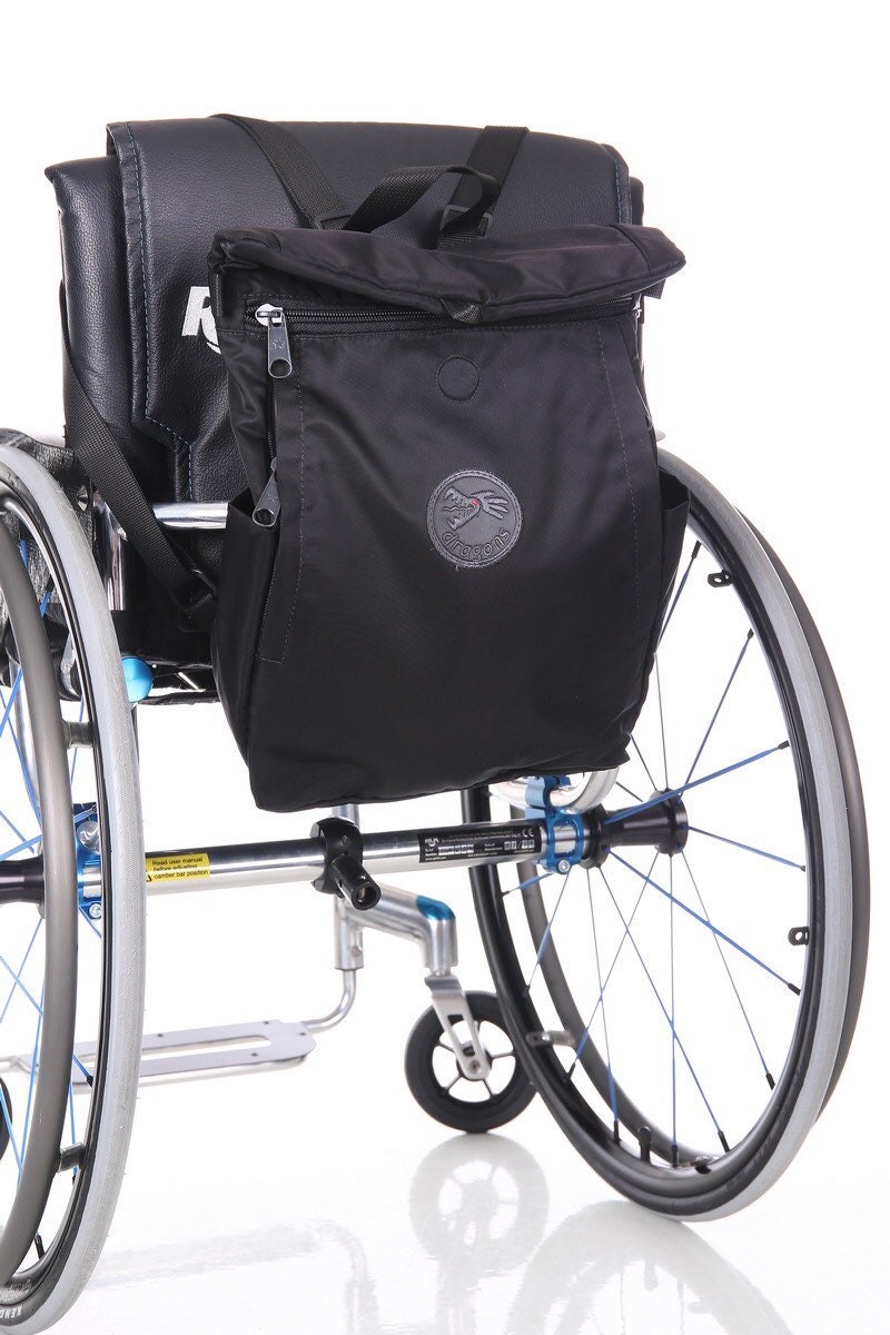 Wheelchair Black Backpack Adapted Safe Bag Two-in-one Disabled ...