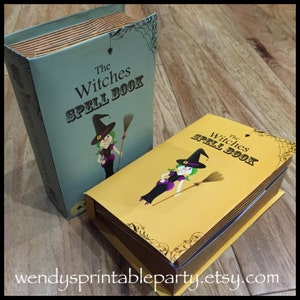 INSTANT Download - Set of 2 Witches Spell Book / Halloween Treat Box ...