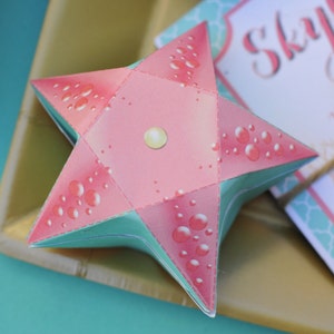 Instant Download Star Fish Candy Box / Mermaid Party (Printable by you & DIY - description and measurements in listing) PDF template