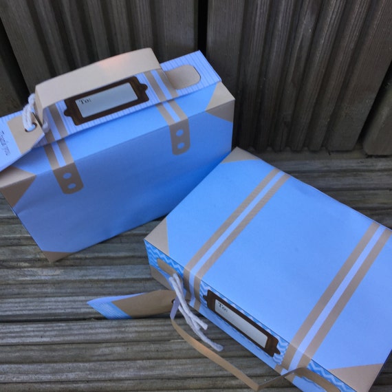PDF Template Light Blue Baby Blue Suitcase Bag W Personalized Gift Tag printable Diy see Description for Sizes Both Designs Etsy Canada