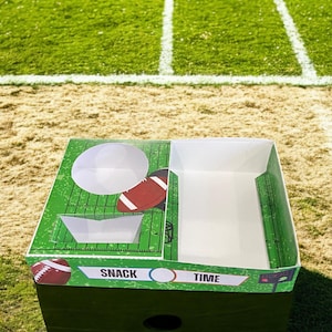 The Big Game / Football Snack Tray, Game Day Food Box (Printable by you) popcorn Nacho pizza Graze Box, Food Super Bowl Instant Download PDF